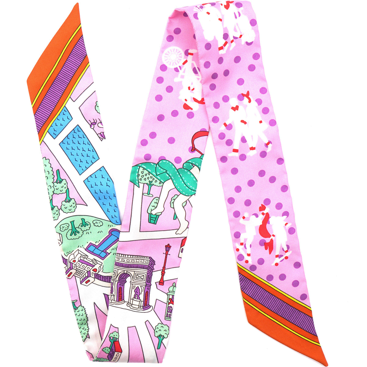 Silk Les Nouveaux Amoureux de Paris Twilly Rose Buvard White Vert