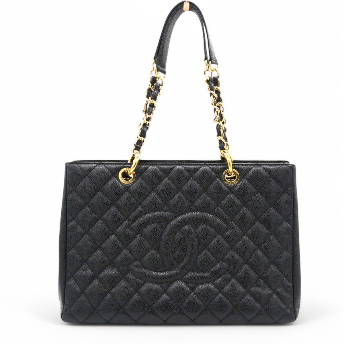 chanel quilted shopping tote
