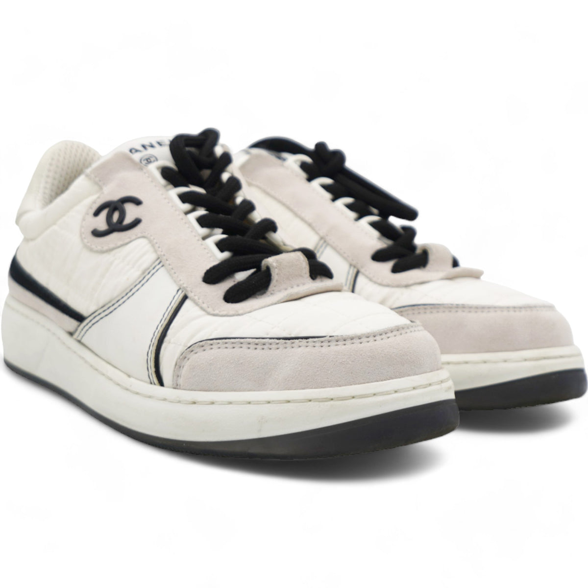 Chanel Store Chanel Au Shoes CHANEL Suede Fabric Calfskin Women CC