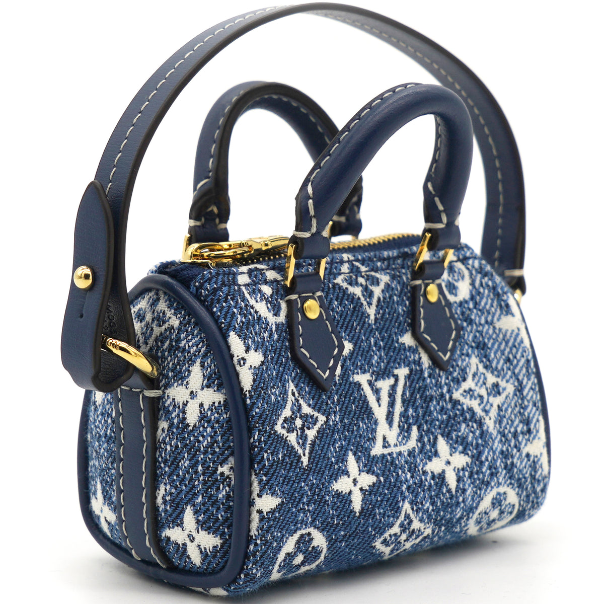 Louis Vuitton Micro speedy denim bag charm (M00546)