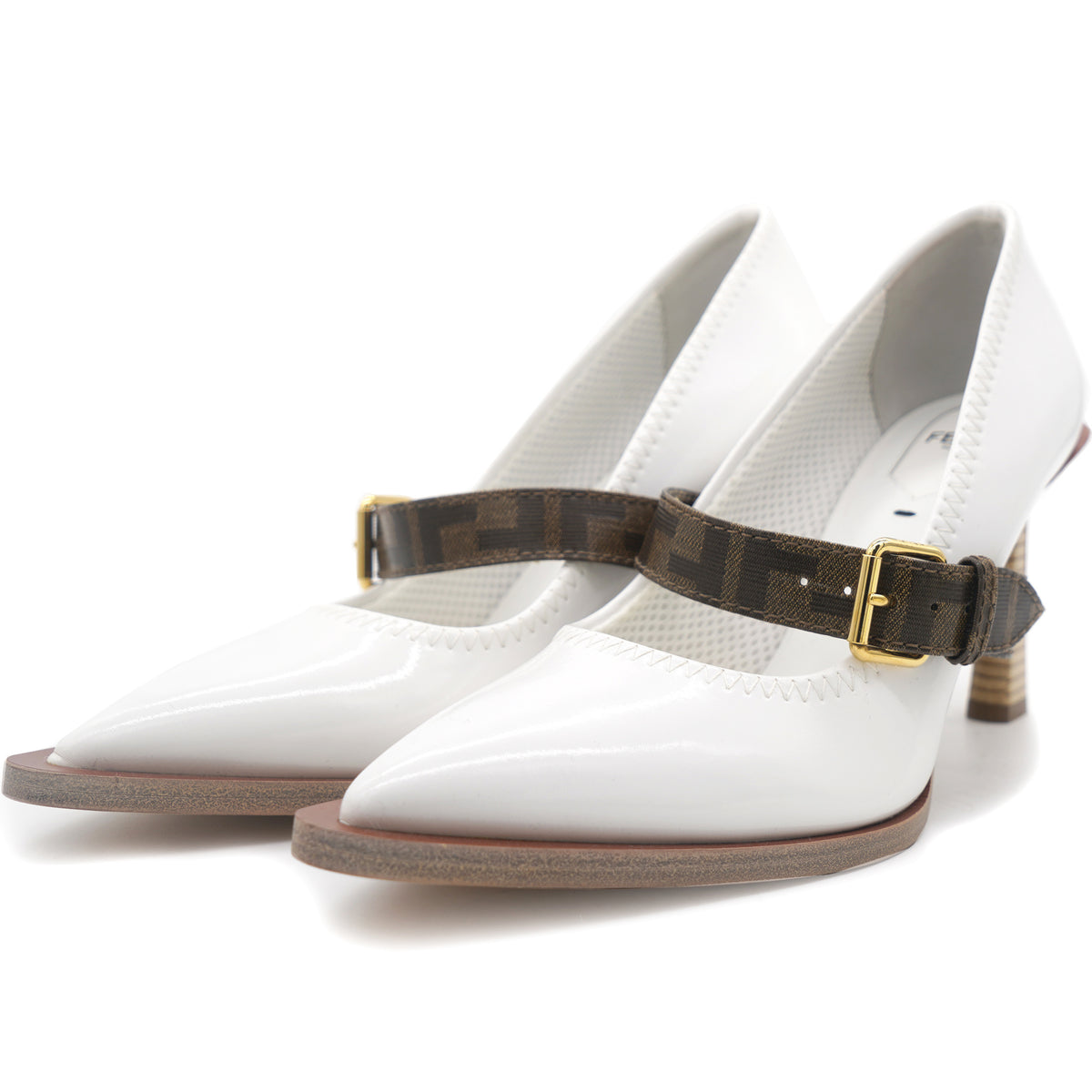 White Patent Pumps 39