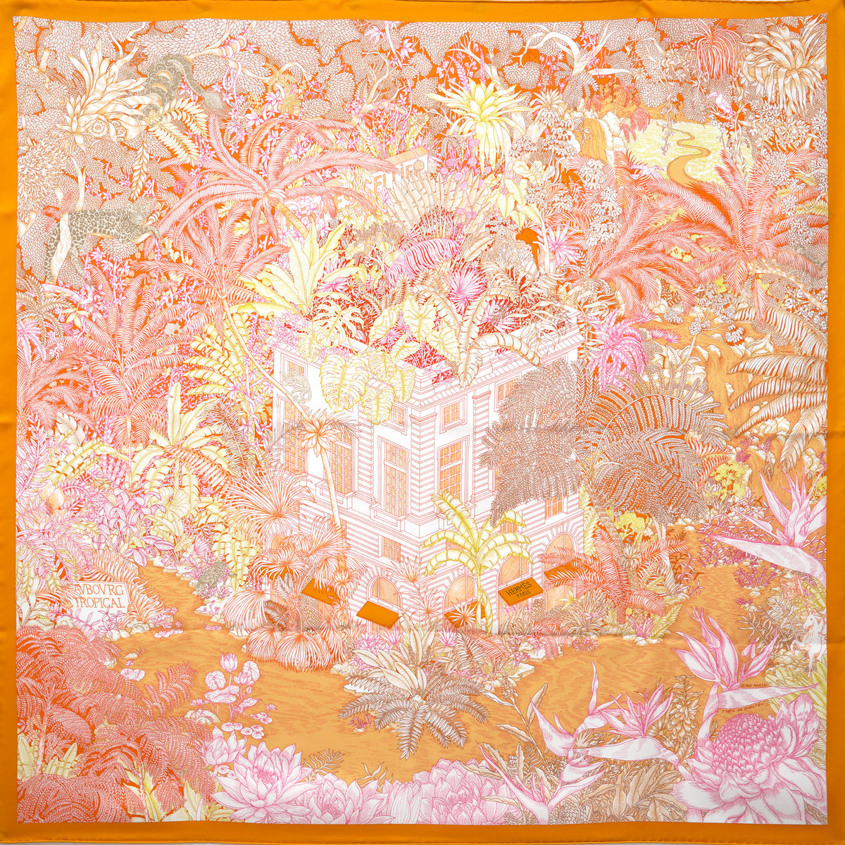 Hermes 90 x 90cm Faubourg Tropical scarf – STYLISHTOP