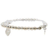 Return To Tiffany Blue Heart Tag Bead Bracelet In Silver