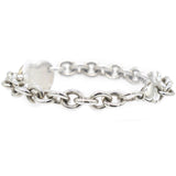 Sterling Silver Heart Tag Charm Bracelet