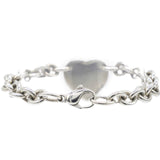 Sterling Silver Heart Tag Charm Bracelet