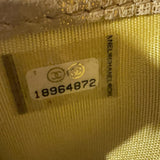 Calfskin Quilted Yen Wallet Textured Gold