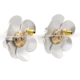 23 White Camellia Flower Stud Earrings 