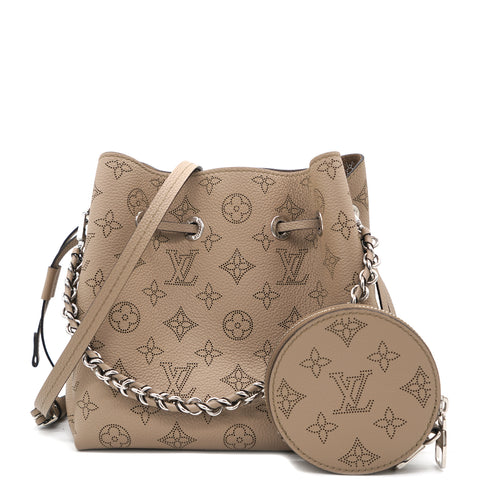 Louis Vuitton Muria Bucket Bag Reverse Mahina Leather Gray