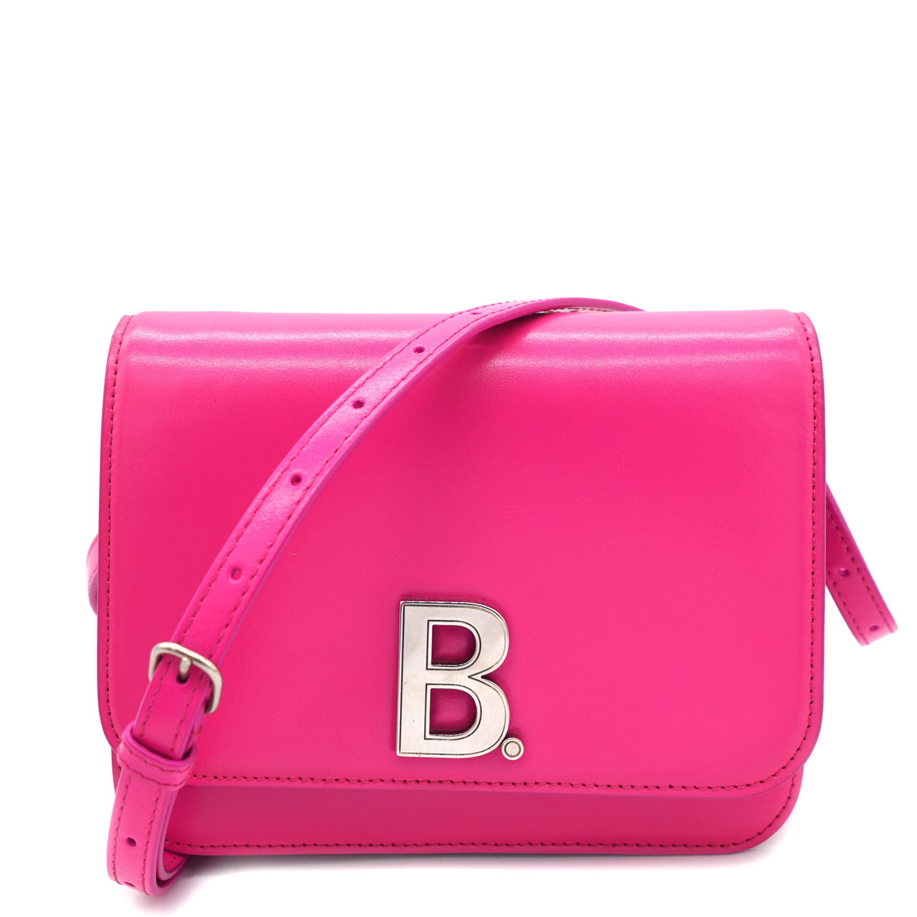 Balenciaga Shiny Box Calfskin Small B Bag Pink – STYLISHTOP