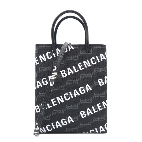 Black logo-print tote bag