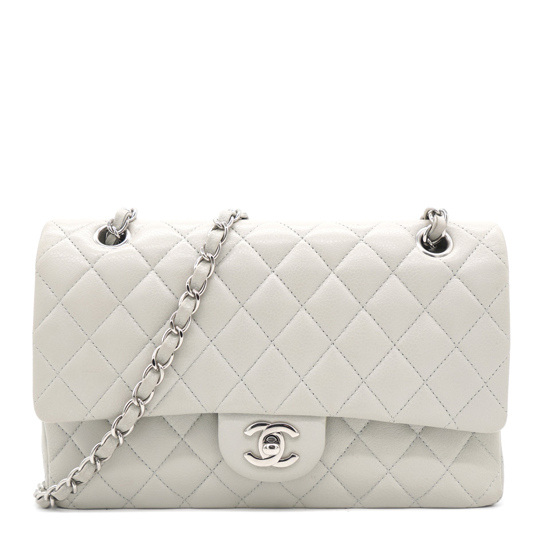 CHANEL CLASSIC MEDIUM DOUBLE FLAP BAG IN CAVIAR LEATHER SHW, Luxury, Bags &  Wallets on Carousell