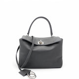 BALENCIAGA Mini Rodeo Top Handle Handbag Optic Grey 
