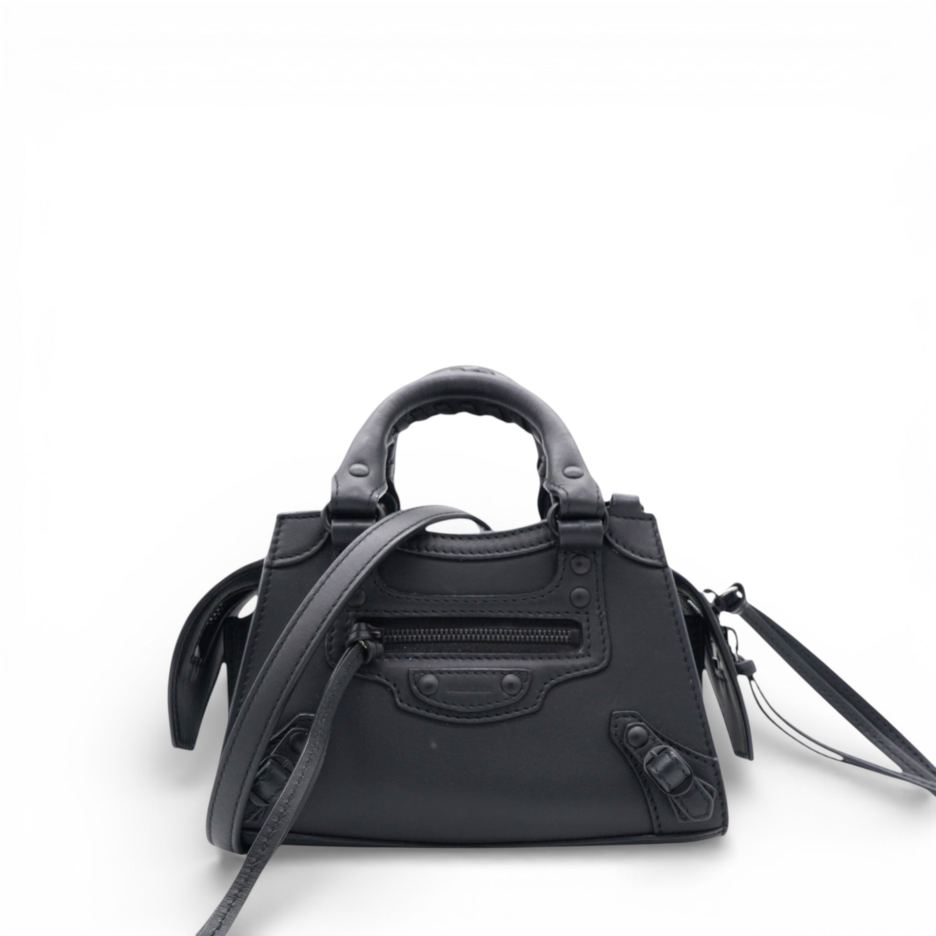 BALENCIAGA Nano Neo Classic Leather City Bag 