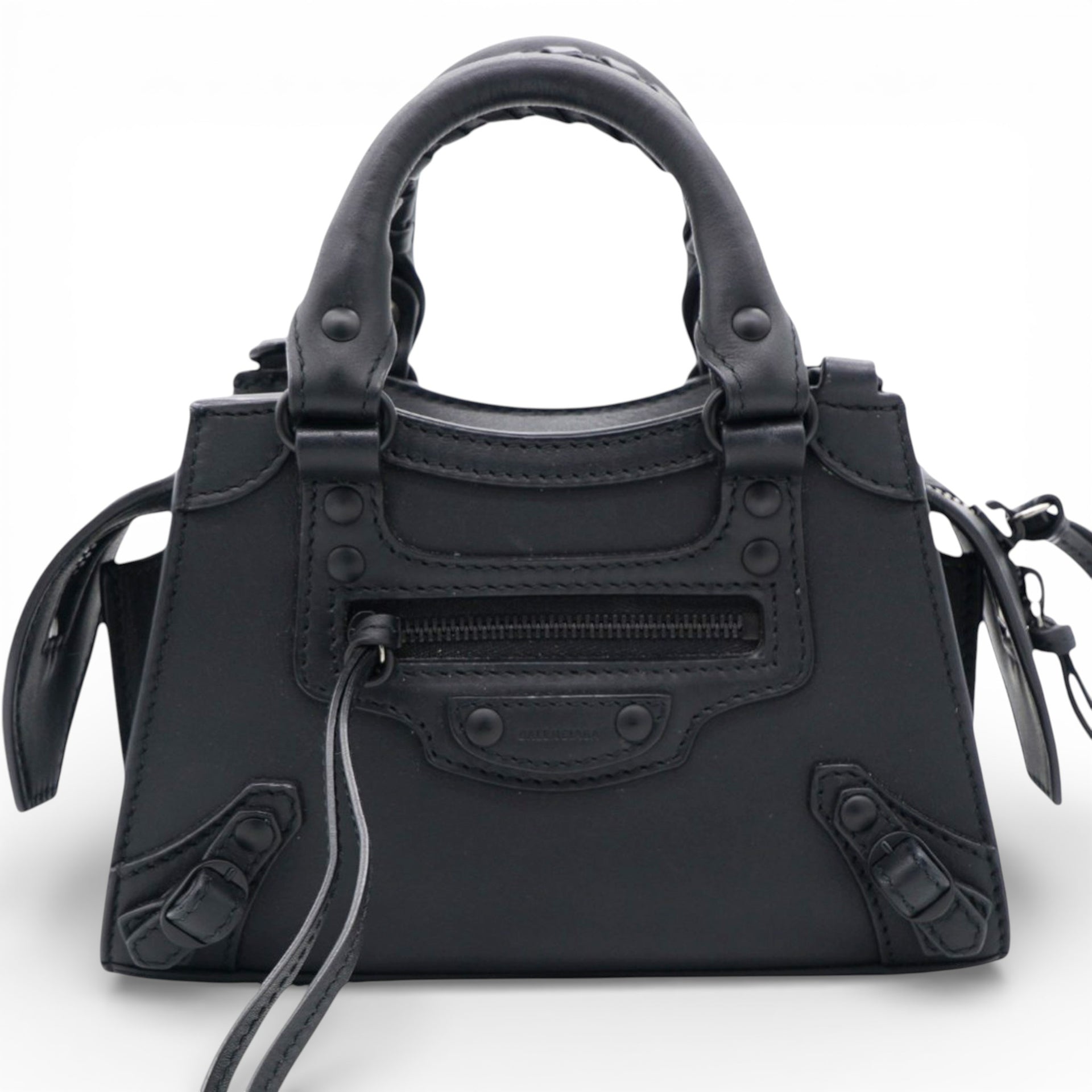 BALENCIAGA Nano Neo Classic Leather City Bag 