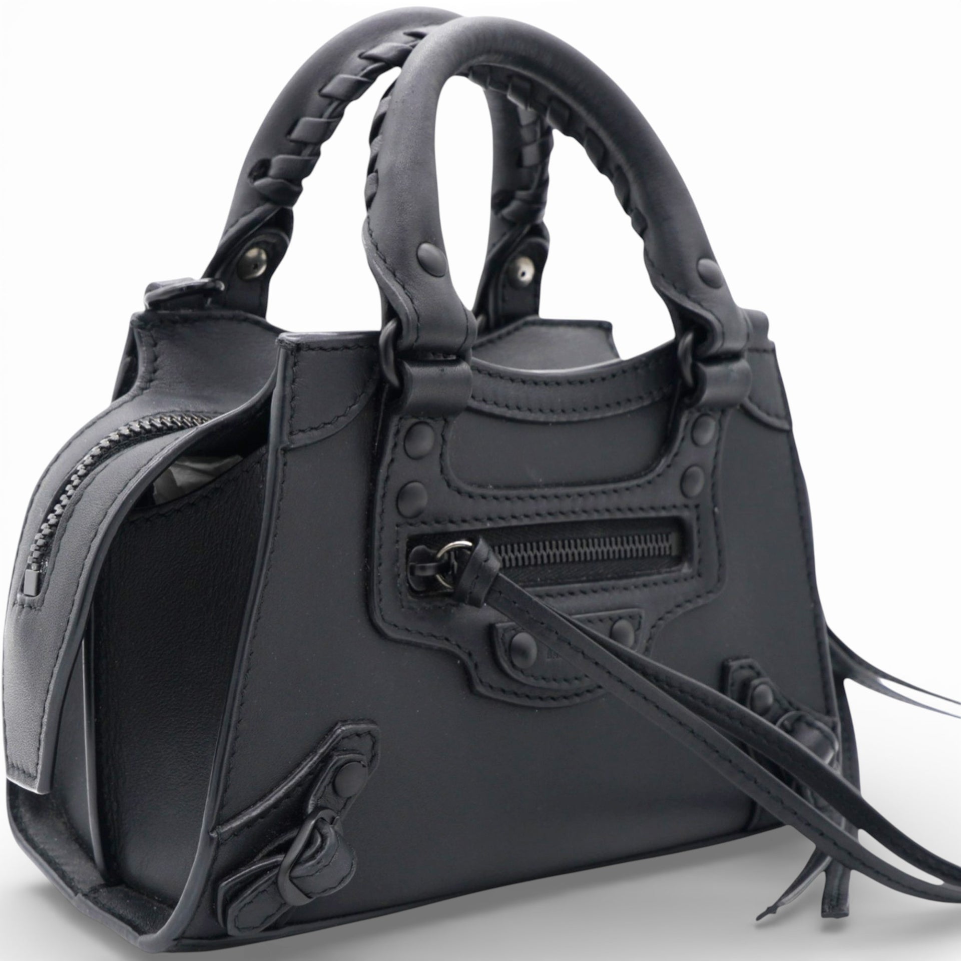 BALENCIAGA Nano Neo Classic Leather City Bag 