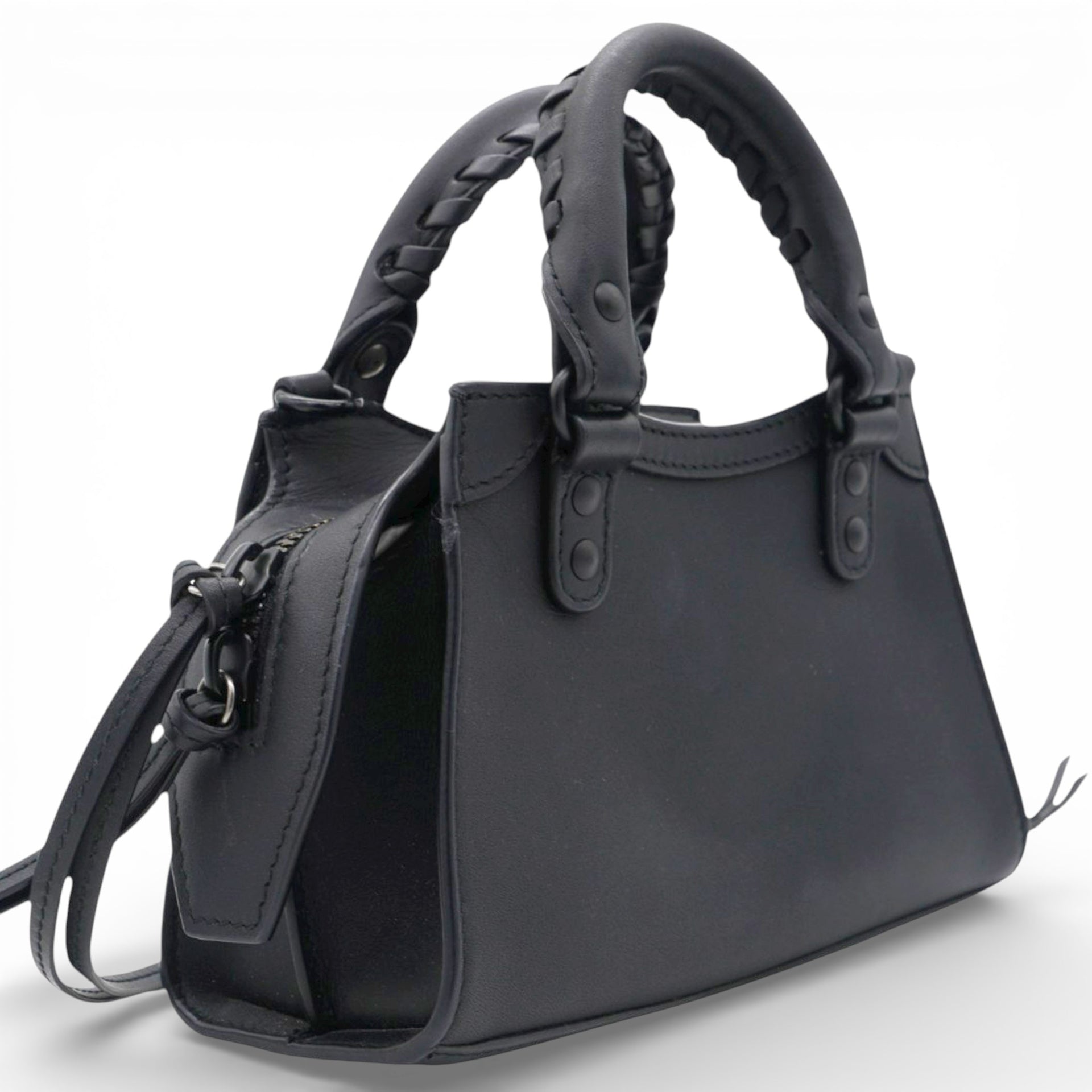 BALENCIAGA Nano Neo Classic Leather City Bag 