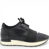 BALENCIAGA Race Runners Sparkle-Embellished Sneakers Size36