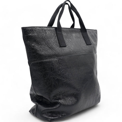 Balenciaga Agneau Arena Explorer Tote Bag with Strap Black 