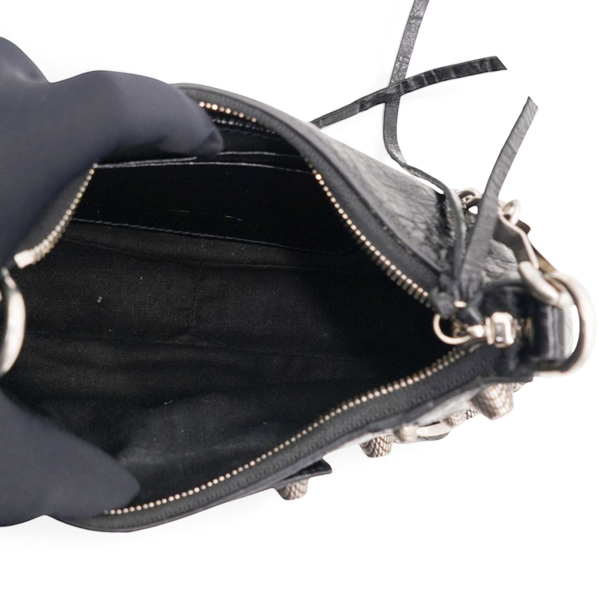 Balenciaga Agneau Arena Le Cagole Mini Purse With Chain Black 