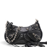 Balenciaga Agneau Arena Le Cagole Mini Purse With Chain Black 