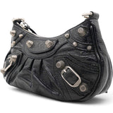 Balenciaga Agneau Arena Le Cagole Mini Purse With Chain Black 