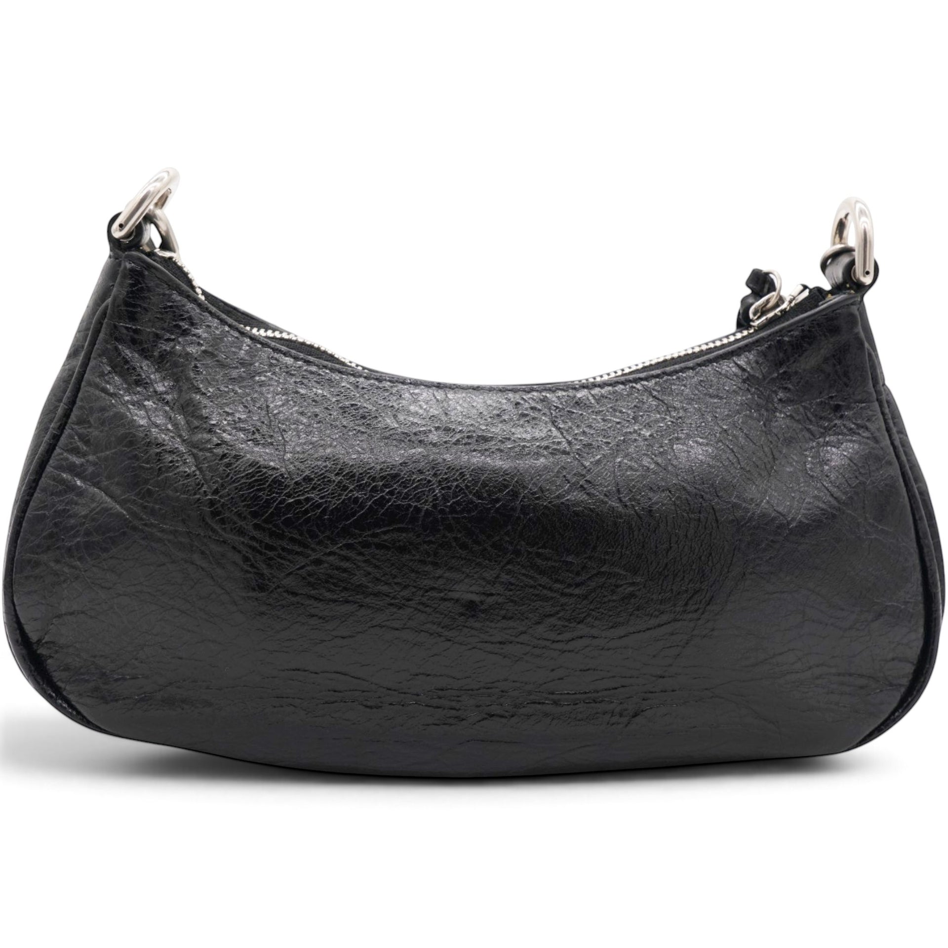 Balenciaga Agneau Arena Le Cagole Mini Purse With Chain Black 