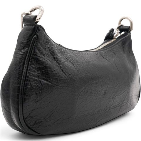 Balenciaga Agneau Arena Le Cagole Mini Purse With Chain Black 