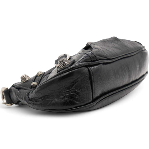 Balenciaga Agneau Arena Le Cagole Mini Purse With Chain Black 