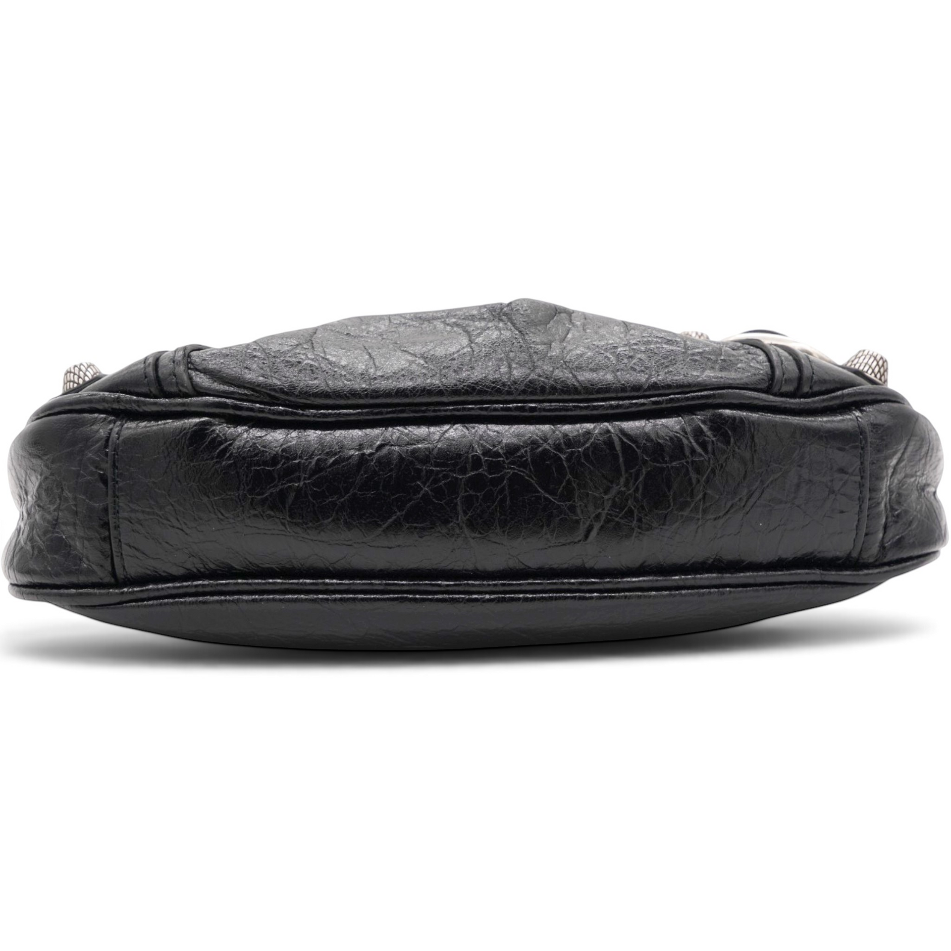 Balenciaga Agneau Arena Le Cagole Mini Purse With Chain Black 