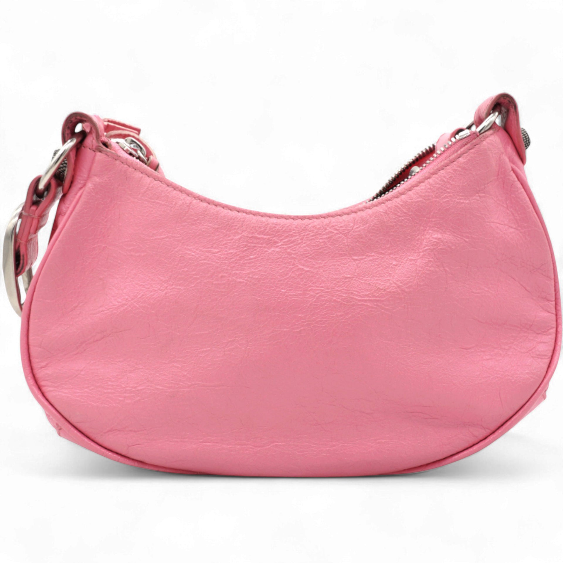 Balenciaga Agneau Arena Le Cagole Shoulder Bag XS Candy Pink 