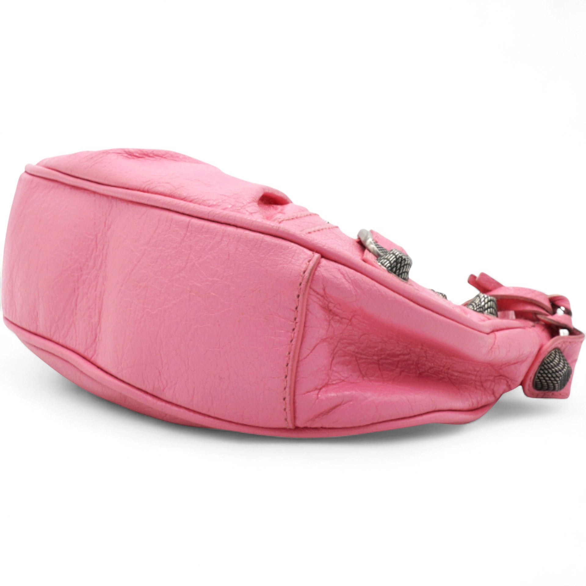Balenciaga Agneau Arena Le Cagole Shoulder Bag XS Candy Pink 