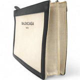 Balenciaga Cotton Canvas Pochette Crossbody Bag Black 