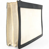 Balenciaga Cotton Canvas Pochette Crossbody Bag Black 