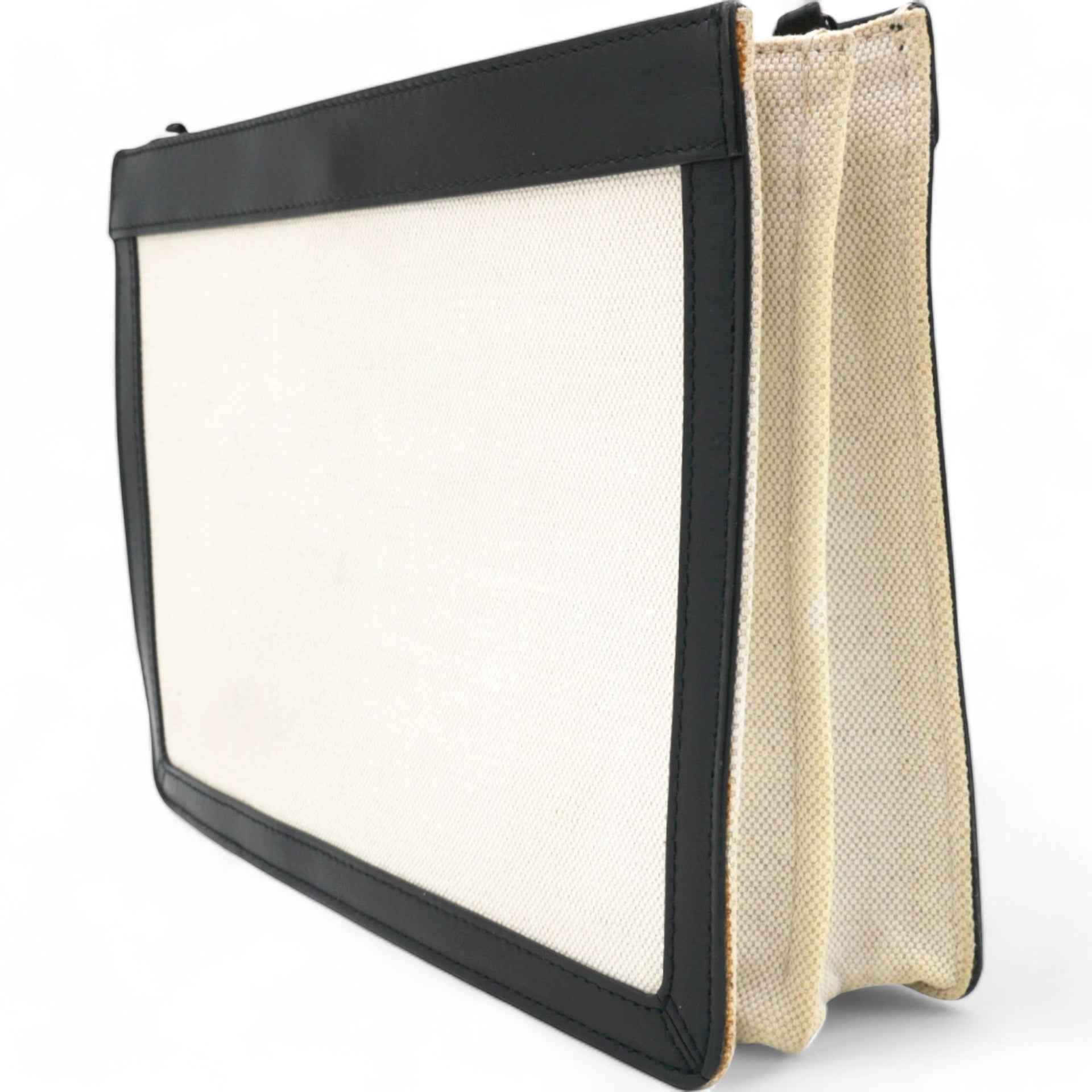 Balenciaga Cotton Canvas Pochette Crossbody Bag Black 