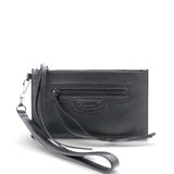 Balenciaga Leather Neo Classic Clutch Bag Black