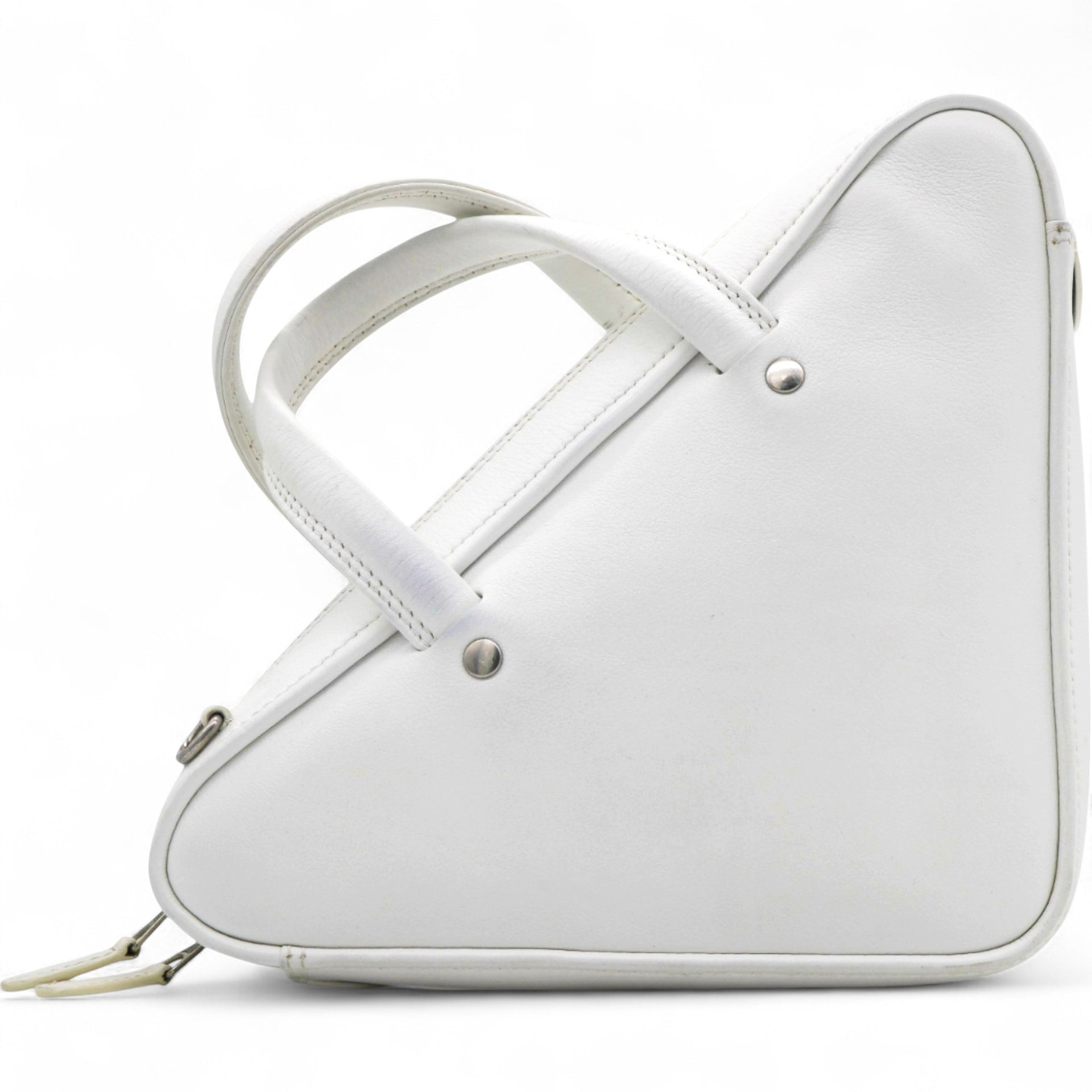  Balenciaga Leather Triangle Duffle White 