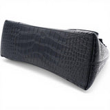 Balenciaga Medium Extra Supple Calfskin Crocodile Embossed Monochrome XS Downtown Shoulder Bag Black 