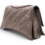 Balenciaga Metallic Crushed Calfskin Quilted XS Crush Chain Bag Dark Bronze 