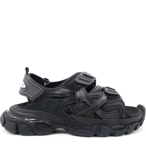  Balenciaga Neoprene Rubber Womens Track Sandals Black Size37 
