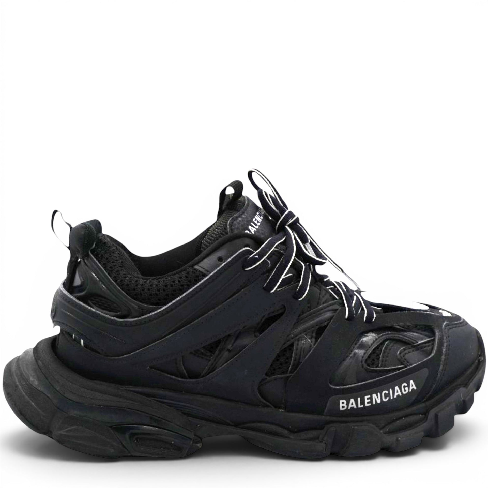 Balenciaga Rubber Mesh Fabric Womens Track Sneakers Size38 