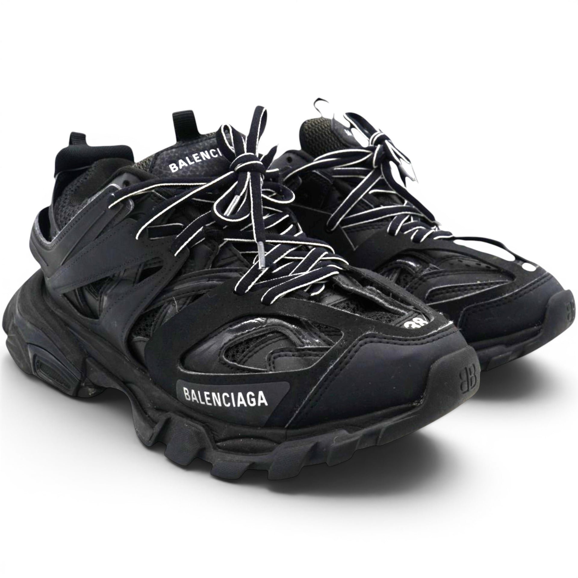 Balenciaga Rubber Mesh Fabric Womens Track Sneakers Size38 