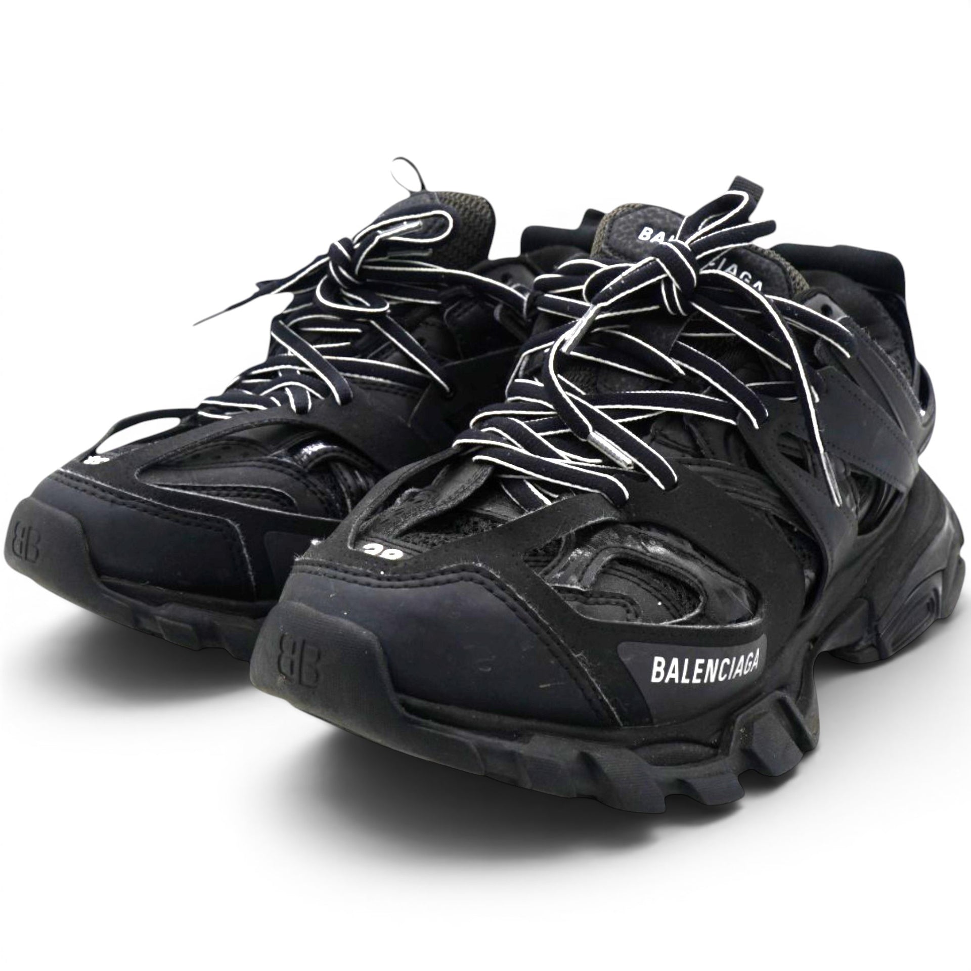 Balenciaga Rubber Mesh Fabric Womens Track Sneakers Size38 