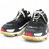 Balenciaga Triple S Sneakers in Black/Red Polyurethane Size39 