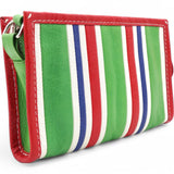  Balenciaga Veau Arena Multicolore Bazar Strap Clutch Green Blue Red White 