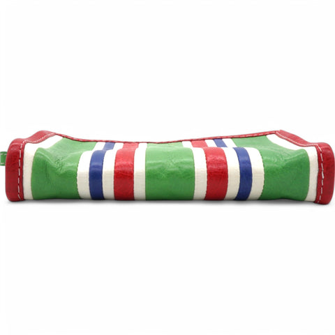  Balenciaga Veau Arena Multicolore Bazar Strap Clutch Green Blue Red White 