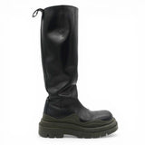 Bottega Veneta Black Green Tire Tall Boots Size37
