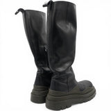 Bottega Veneta Black Green Tire Tall Boots Size37 