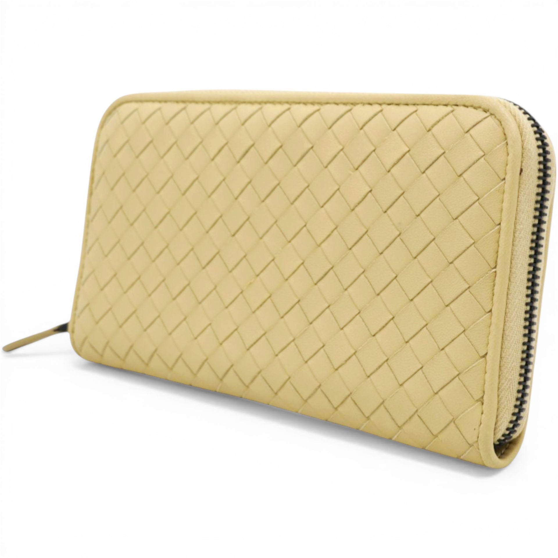 Bottega Veneta Continental Calfskin Long Wallet Yellow 
