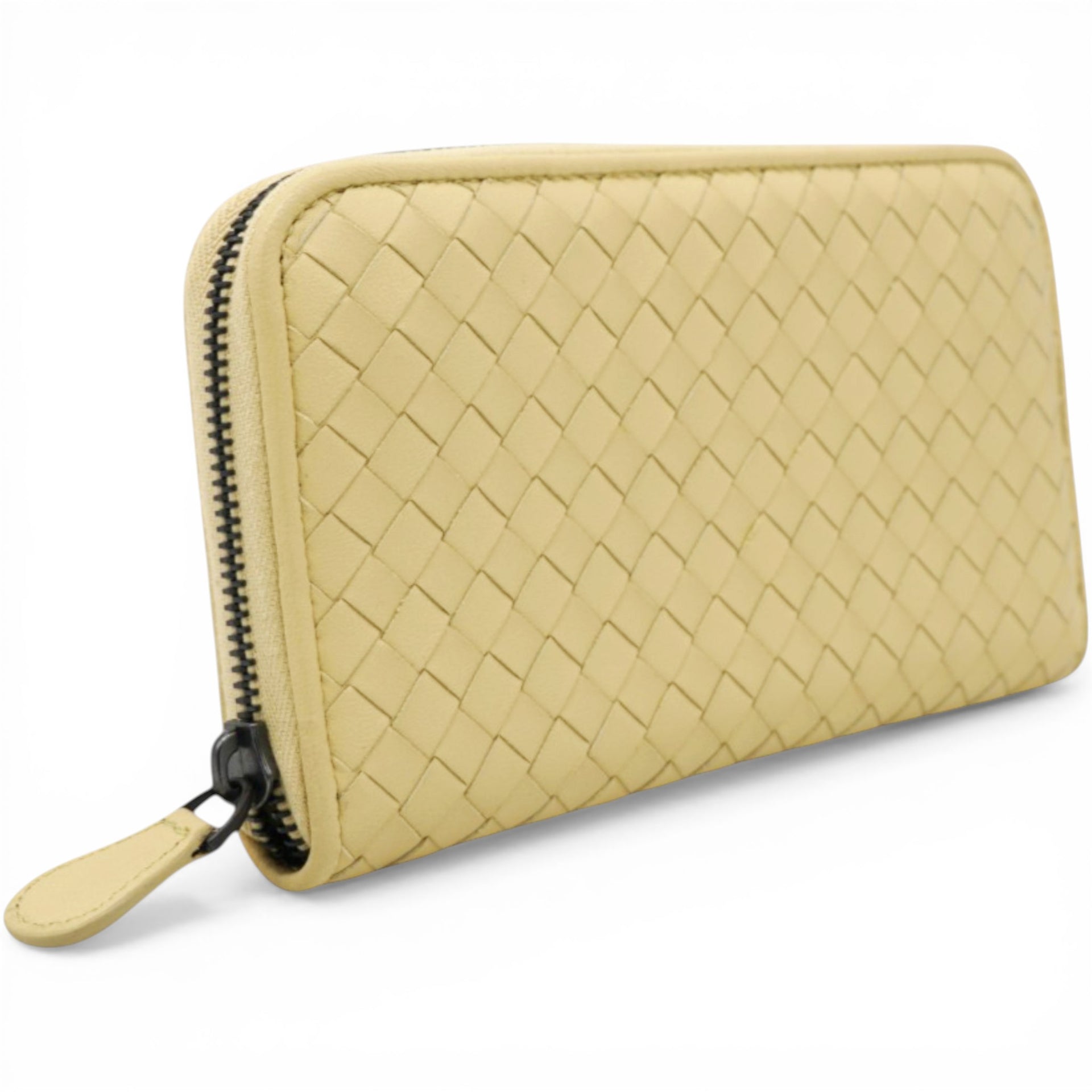 Bottega Veneta Continental Calfskin Long Wallet Yellow 
