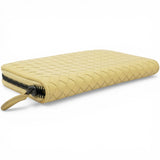 Bottega Veneta Continental Calfskin Long Wallet Yellow 